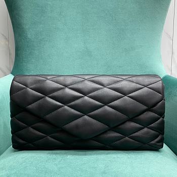 YSL Sade Puffer Envelope Handbag Black Size 35 x 9 x 18 cm