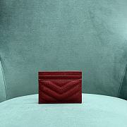 YSL Card Holder Red Size 10.5 × 7.5 × 0.5 cm - 3