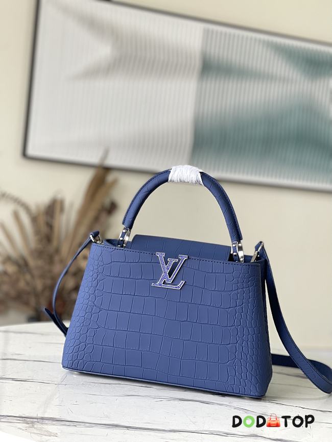 Louis Vuitton LV Capucines Blue Crocodile Pattern Size 31 x 20 x 11 cm - 1