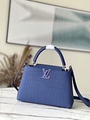 Louis Vuitton LV Capucines Blue Crocodile Pattern Size 31 x 20 x 11 cm - 1