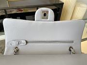 Chanel Flap Bag 01112 Light Grey Silver Hardware Size 25.5 cm - 6