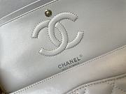 Chanel Flap Bag 01112 Light Grey Silver Hardware Size 25.5 cm - 2