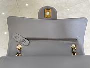 Chanel Flap Bag 01112 Light Grey Gold Hardware Size 25.5 cm - 6