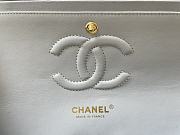 Chanel Flap Bag 01112 Light Grey Gold Hardware Size 25.5 cm - 5