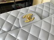 Chanel Flap Bag 01112 Light Grey Gold Hardware Size 25.5 cm - 3