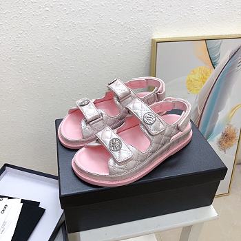 Chanel Velcro Sandals Pink