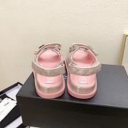 Chanel Velcro Sandals Pink - 5