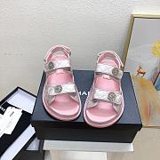 Chanel Velcro Sandals Pink - 4