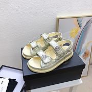 Chanel Velcro Sandals Yellow  - 1
