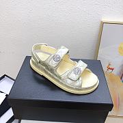 Chanel Velcro Sandals Yellow  - 4