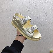 Chanel Velcro Sandals Yellow  - 2