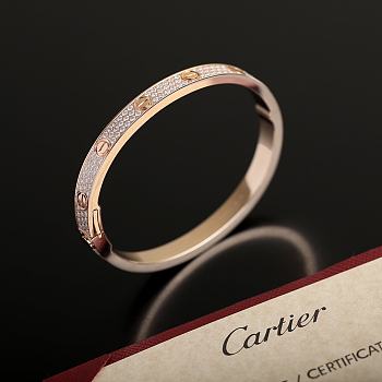 Cartier Love Bracelet With Dimond Gold/Silver