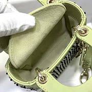 Dior Micro Lady Dior Bag Sage Green Embroidered Size 12 x 10 x 5 cm - 4