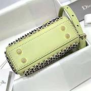 Dior Micro Lady Dior Bag Sage Green Embroidered Size 12 x 10 x 5 cm - 5