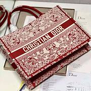Dior Medium Dior Book Tote White and Red Dior Bandana Embroidery Size 36 x 27.5 x 16.5 cm - 3