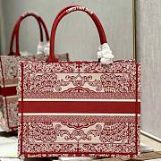 Dior Medium Dior Book Tote White and Red Dior Bandana Embroidery Size 36 x 27.5 x 16.5 cm - 5