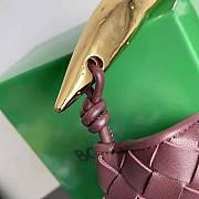 Bottega Veneta Sardine Top Handle Bag Maroon Size 20 x 33 x 4 cm - 6