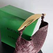 Bottega Veneta Sardine Top Handle Bag Maroon Size 20 x 33 x 4 cm - 5