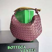 Bottega Veneta Sardine Top Handle Bag Maroon Size 20 x 33 x 4 cm - 4