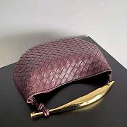 Bottega Veneta Sardine Top Handle Bag Maroon Size 20 x 33 x 4 cm - 2