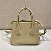 Prada Double Saffiano Leather Mini Bag Beige Size 18.5 x 12.5 x 25 cm - 3
