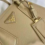 Prada Double Saffiano Leather Mini Bag Beige Size 18.5 x 12.5 x 25 cm - 2