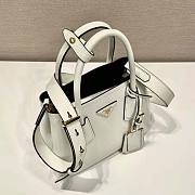 Prada Double Saffiano Leather Mini Bag White Size 18.5 x 12.5 x 25 cm - 6