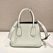 Prada Double Saffiano Leather Mini Bag White Size 18.5 x 12.5 x 25 cm - 4