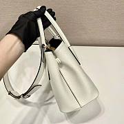 Prada Double Saffiano Leather Mini Bag White Size 18.5 x 12.5 x 25 cm - 3