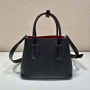 Prada Double Saffiano Leather Mini Bag Black Size 18.5 x 12.5 x 25 cm - 3