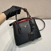 Prada Double Saffiano Leather Mini Bag Black Size 18.5 x 12.5 x 25 cm - 2