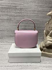 Celine Mini Besace Triomphe In Shiny Calfskinchalk Pink Size 15.5 x 11.5 x 5 cm - 5