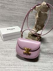 Celine Mini Besace Triomphe In Shiny Calfskinchalk Pink Size 15.5 x 11.5 x 5 cm - 2