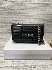 Celine Chain Shoulder Bag Matelasse Monochrome Celine In Quilted Goatskinblack Size 24 × 15 × 5 cm - 1