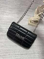 Celine Chain Shoulder Bag Matelasse Monochrome Celine In Quilted Goatskinblack Size 24 × 15 × 5 cm - 2