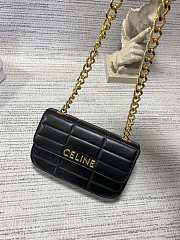 Celine Chain Matelasse Monochrome Celine Black/Gold Size 24 × 15 × 5 cm - 2