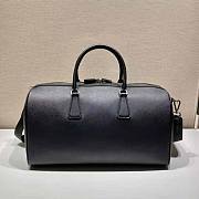 Prada Elegant Duffle Bag in Saffiano Leather Travel Bag Black Size 27.5 x 25 x 50 cm - 3