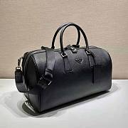 Prada Elegant Duffle Bag in Saffiano Leather Travel Bag Black Size 27.5 x 25 x 50 cm - 4