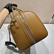 Prada Elegant Duffle Bag in Saffiano Leather Travel Bag Brown Size 27.5 x 25 x 50 cm - 5