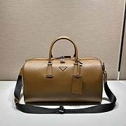 Prada Elegant Duffle Bag in Saffiano Leather Travel Bag Brown Size 27.5 x 25 x 50 cm - 2