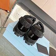 Prada Satin Sandals with Crystals Black - 2