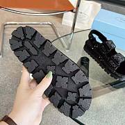 Prada Satin Sandals with Crystals Black - 4