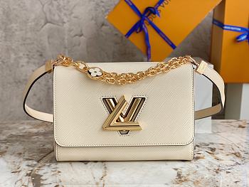 Louis Vuitton Twist Medium Handbag M59402 White Size 23 × 17 × 9.5cm