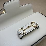 Gucci Horsebit 1955 Small Shoulder Bag White Size 23.5 x 13 x 7 cm - 6