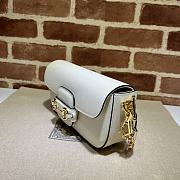Gucci Horsebit 1955 Small Shoulder Bag White Size 23.5 x 13 x 7 cm - 3
