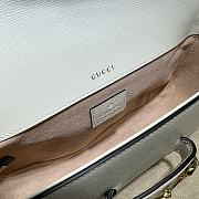 Gucci Horsebit 1955 Small Shoulder Bag White Size 23.5 x 13 x 7 cm - 2