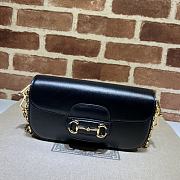 Gucci Horsebit 1955 Small Shoulder Black Size 23.5 x 13 x 7 cm - 1