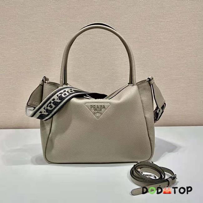Prada Large Leather Handbag Gray Size 23 x 13 x 31 cm - 1