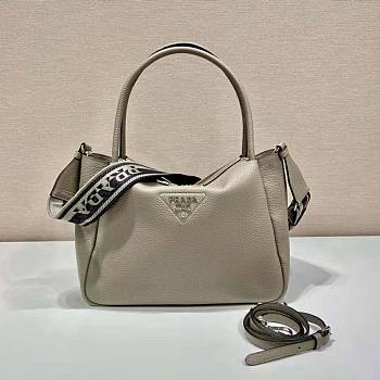 Prada Large Leather Handbag Gray Size 23 x 13 x 31 cm
