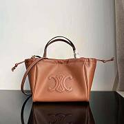 Celine Small Cabas Drawstring Cuir Triomphe in Smooth Calfskin Size 22 x 17 x 15 cm - 1